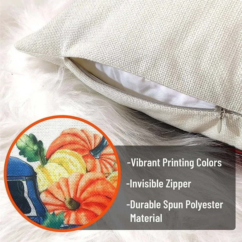 New Fall Pillow Covers 18x18 Set of 4 - Picture 2 of 4